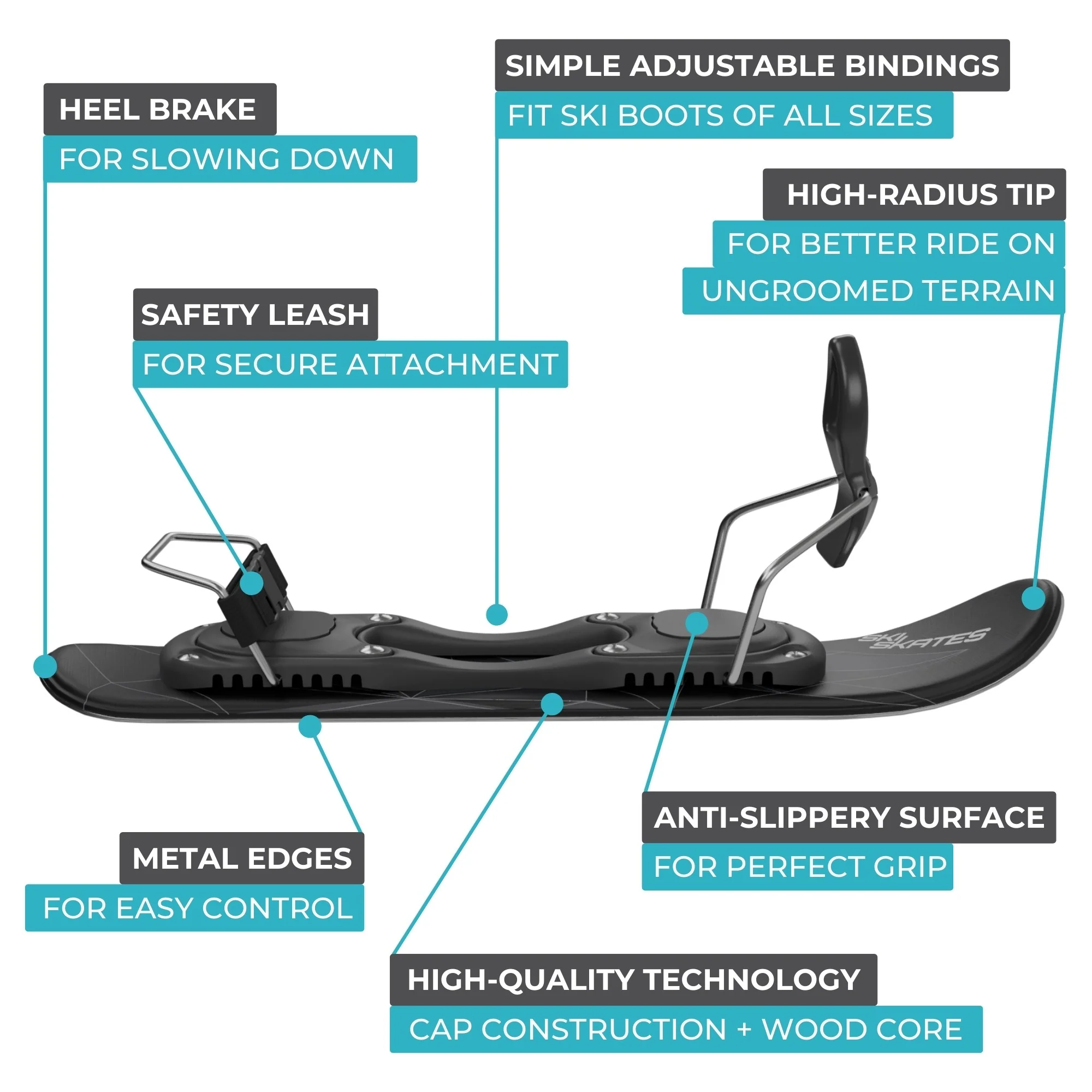 Snowfeet* 44 CM | Skiskates | Skates on Snow |  Mini Skis | SECRET SALE - Image 14